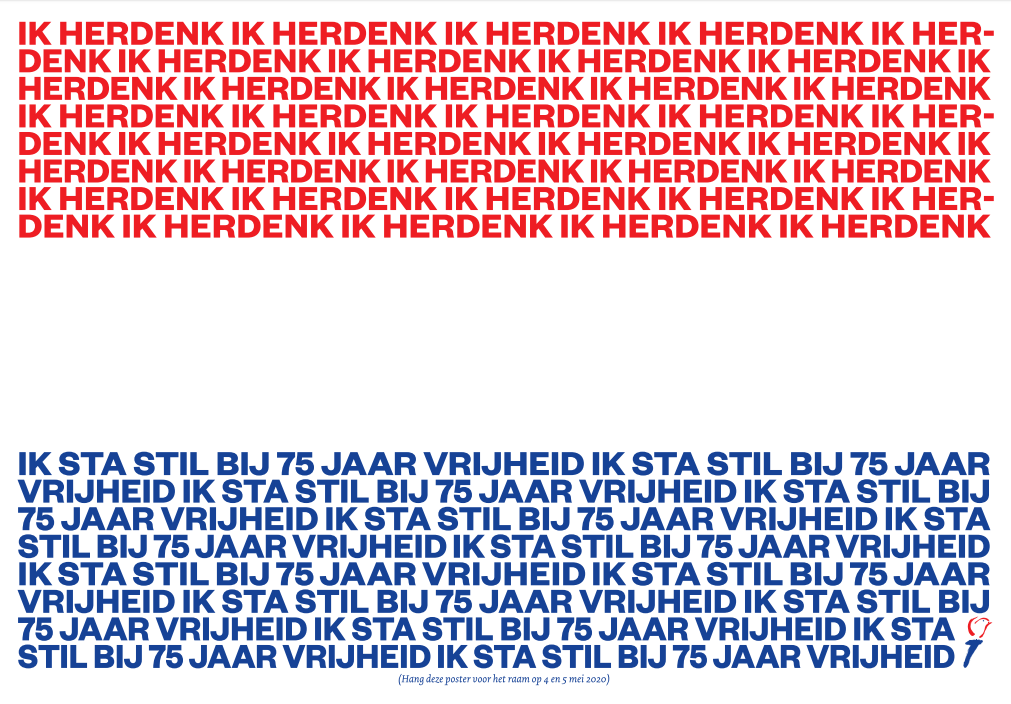 Herdenk- en Bevrijdingsposter om voor je raam te plakken!