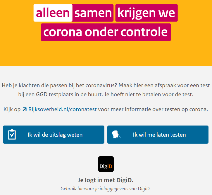 Nu ook mogelijk om online afspraak coronatest te maken