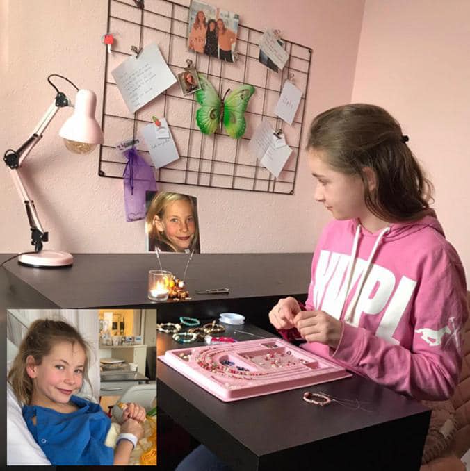 Julia (10) maakt armbandjes om overleden vriendinnetje te eren