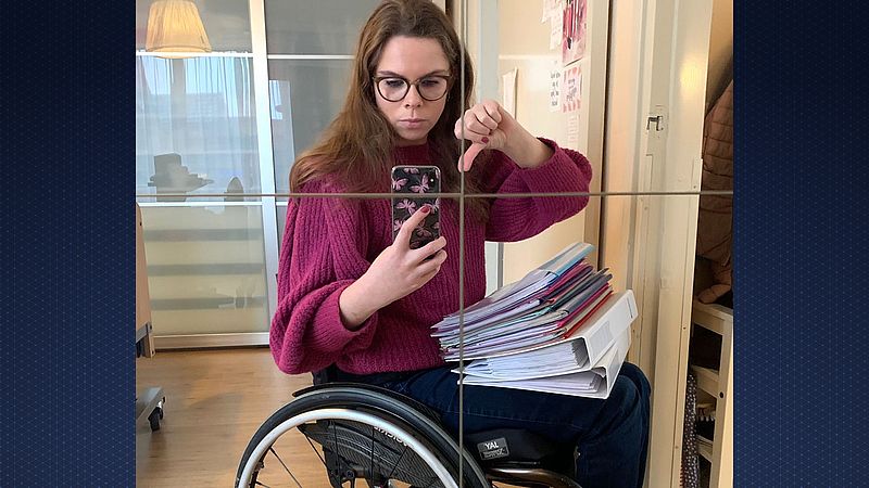 Leven met een lichamelijke beperking is voor Naomi een fulltime baan: ‘Ik kom nog nauwelijks buiten door alle administratie’