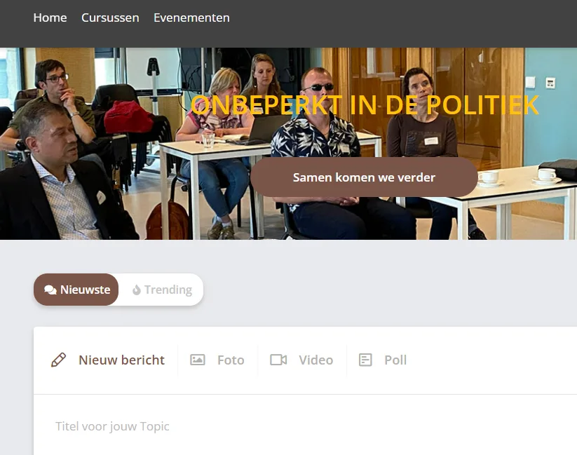 Nieuw online platform voor mensen met beperking die politiek actief willen worden